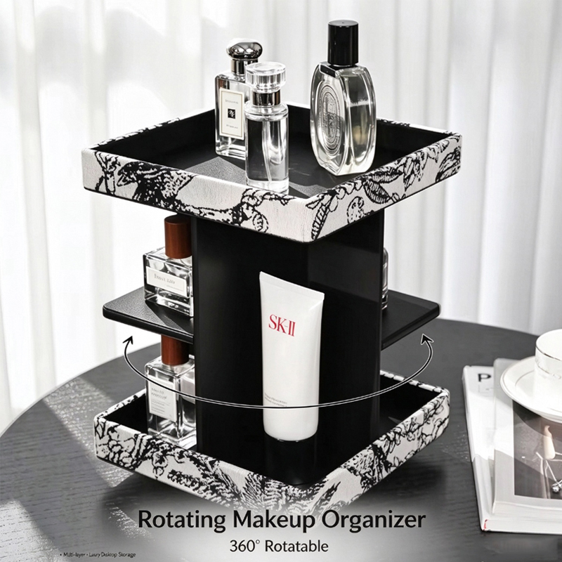 Luxury Skincare Tools - 다층 360 ° 회전 가능한 나무