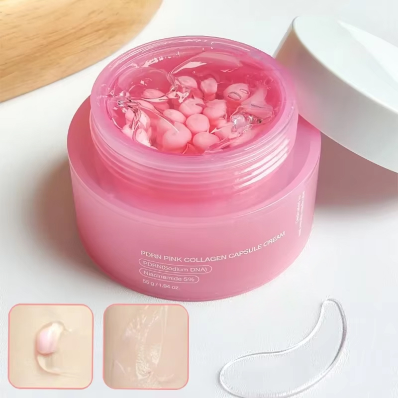 Luxury Skincare Brands - 한국산 PDRN 핑크 콜라겐 캡슐 크림과