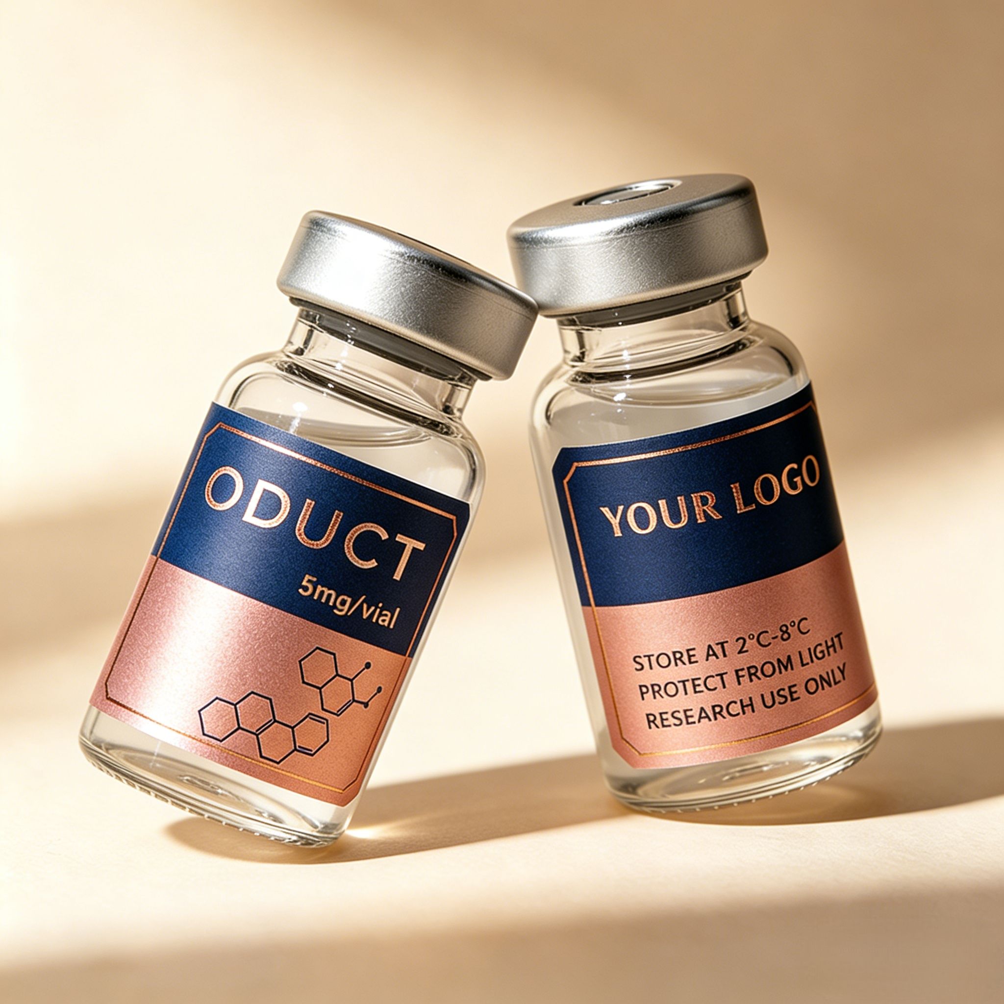 맞춤형 고급 펩타이드 포장 스티커 및 박스 (3ml,  - Luxury Skincare Packaging 리뷰 및 가격