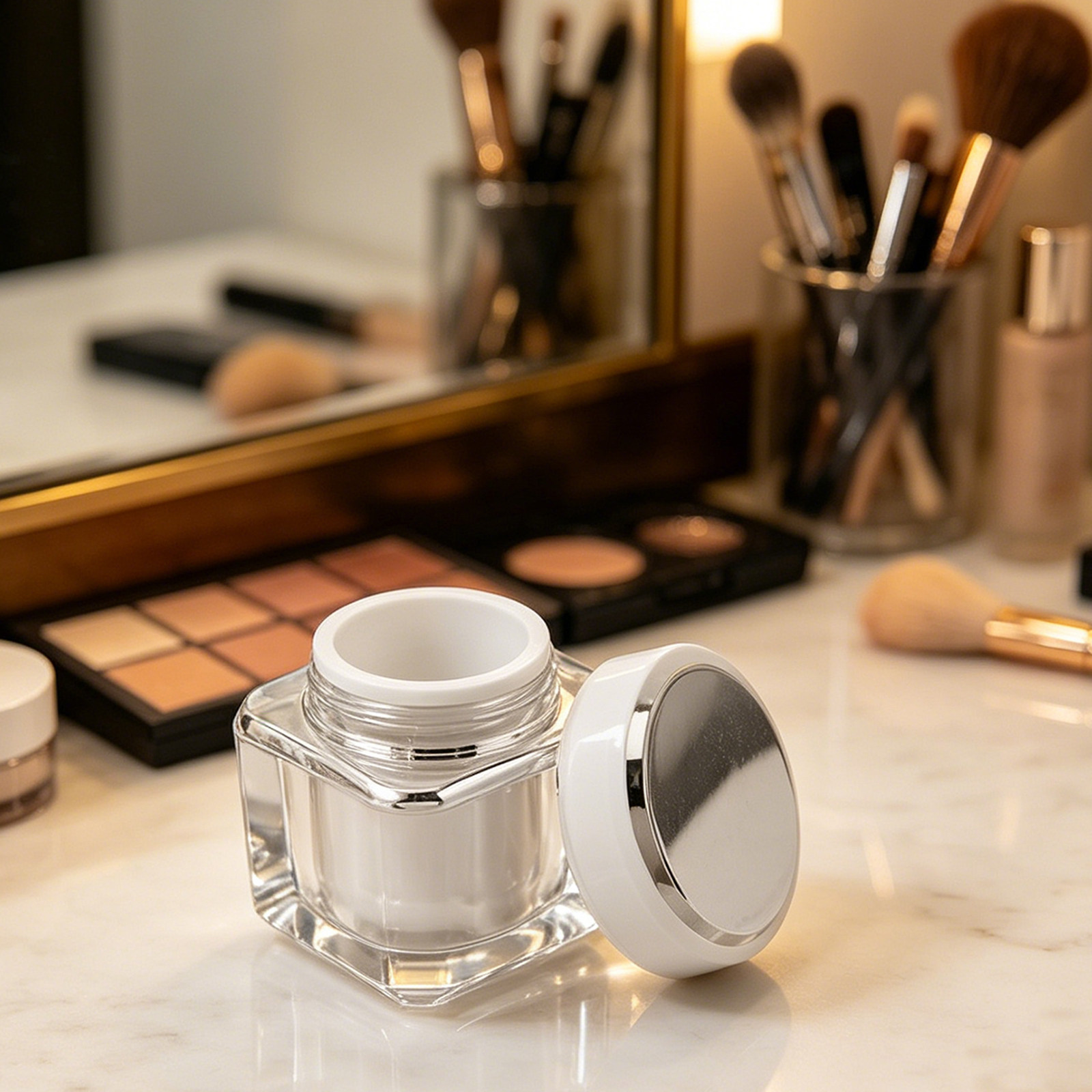 고급스러운 디자인의 50ml 용량 투명 유리 용기, 뷰 - Luxury Skincare Packaging 리뷰 및 가격