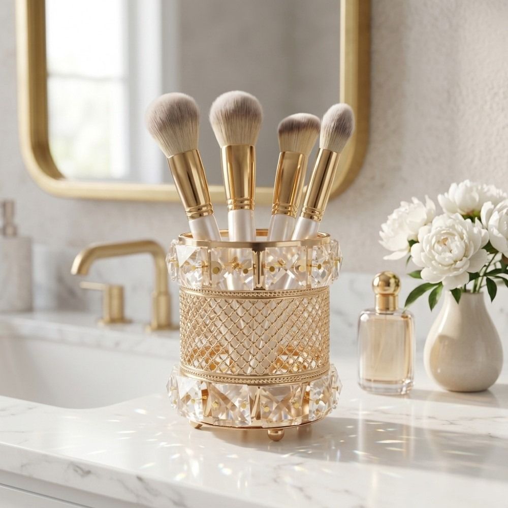 골드 메이크업 브러쉬 홀더 오거나이저 크리스탈 고급 펜 - Luxury Skincare And Makeup Brands 리뷰 및 가격