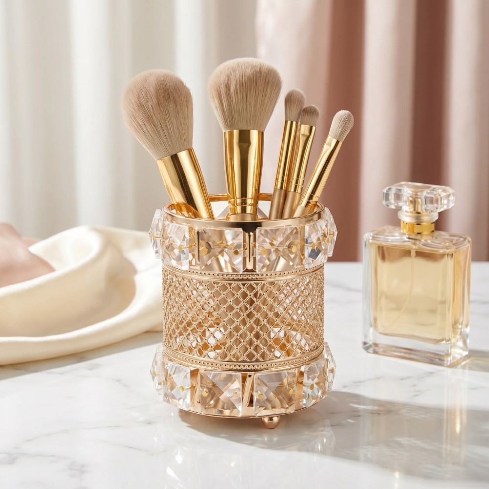 골드 메이크업 브러쉬 홀더 오거나이저 크리스탈 고급 펜 - Luxury Skincare And Makeup Brands 리뷰 및 가격